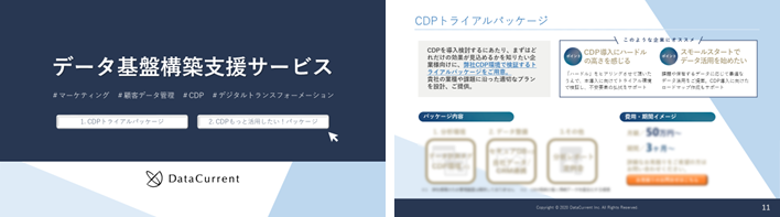 CDP構築/活用支援サービス資料イメージ