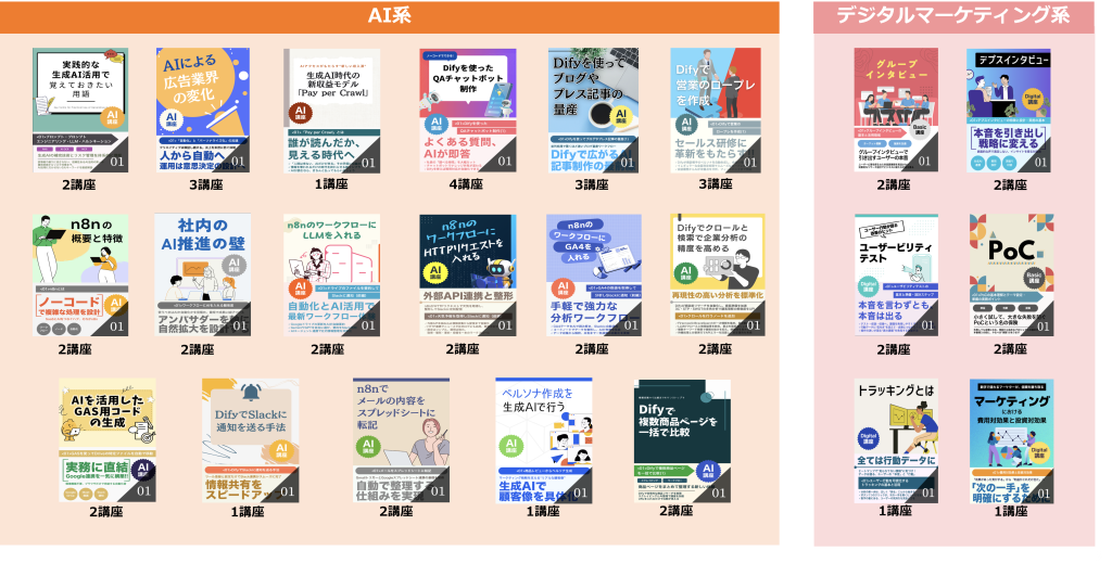AI系講座が300を突破!デジタルマーケティング系講座も同時に拡充!