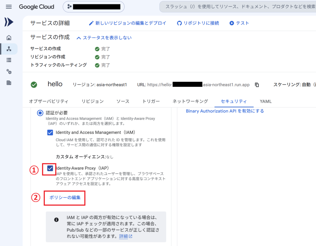 Cloud Run IAP ①